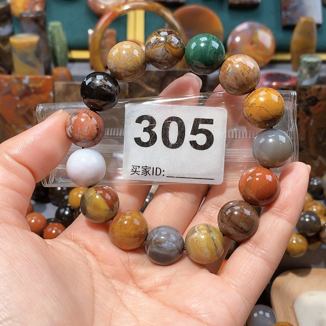 硅化玉天然北票硅化玉手串未镶嵌天然北票硅化玉手串