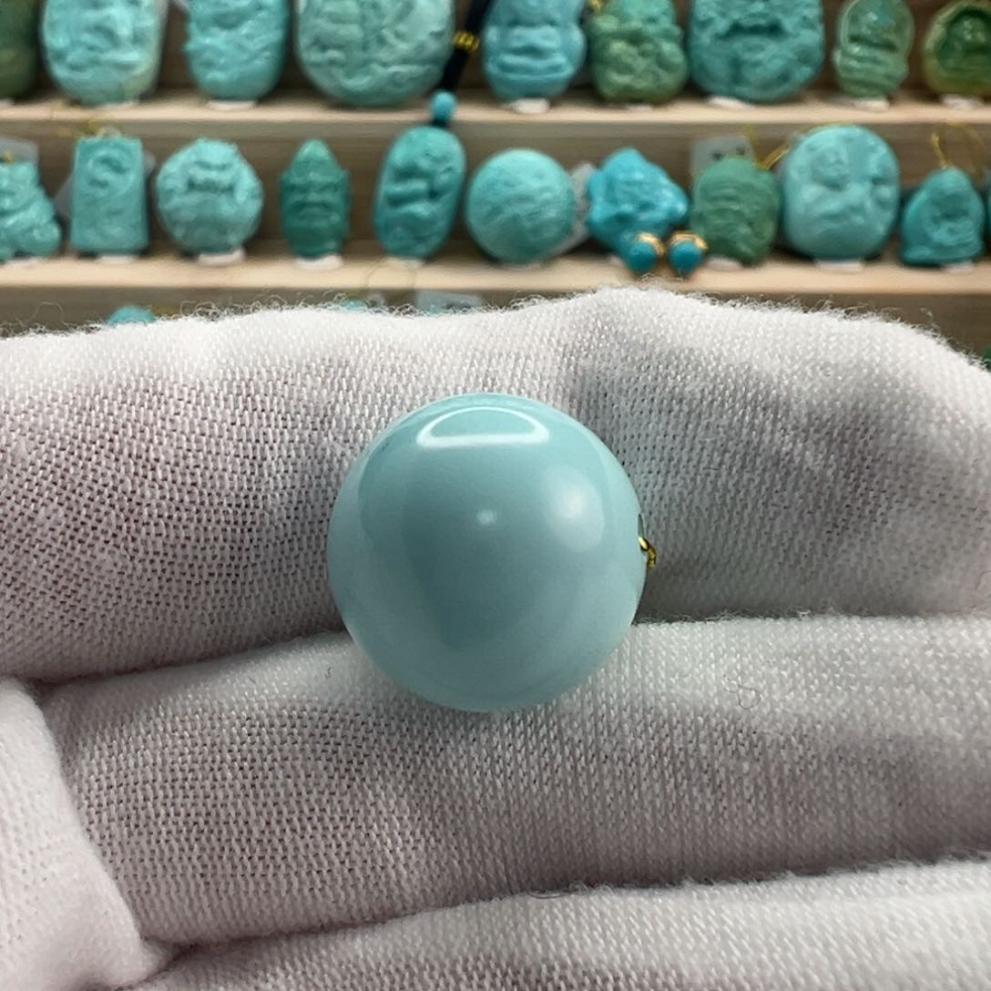 未镶嵌绿松石圆珠15mm