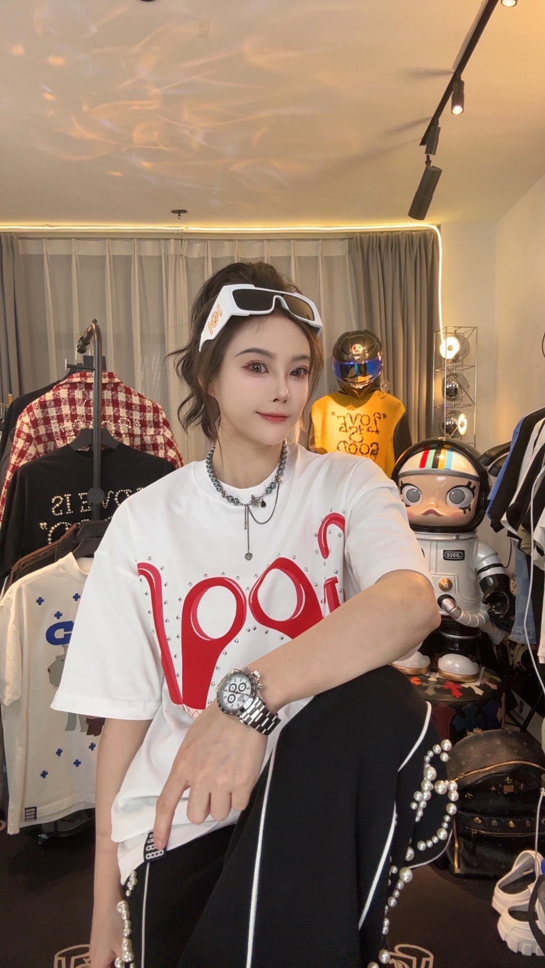 钱老板【大美腿短袖】T360克 高克重 宽松潮流休闲简约 #55012