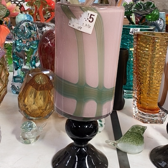 琉璃花瓶高40厘米口径15厘米