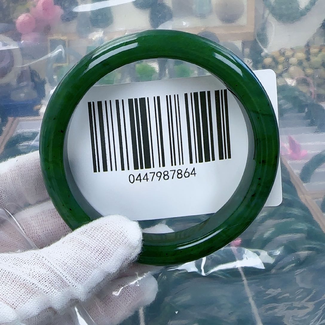 和田玉（碧玉）手镯未镶嵌包容6263