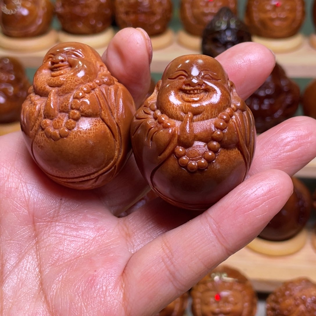 橄榄核手串/手链弥勒一对