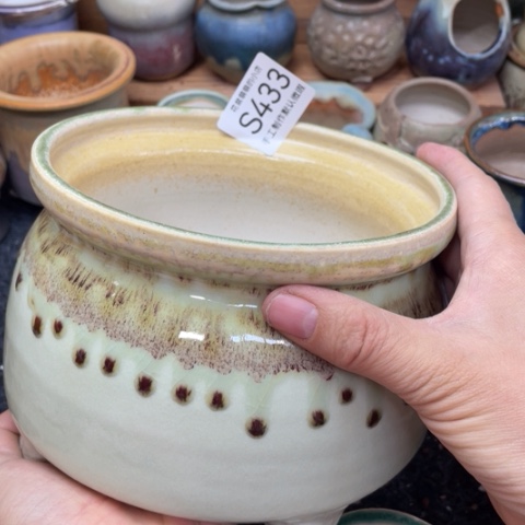 紫砂花盆微瑕433口14厘米