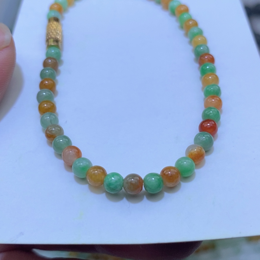 翡翠未镶嵌手链串串