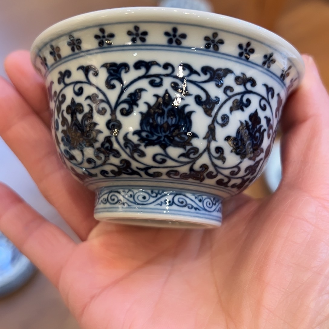 不晓堂柴窑缠枝压手杯