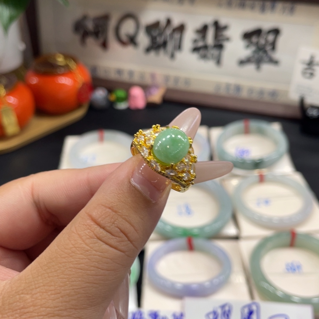 翡翠未镶嵌戒指天然缅甸翡翠8