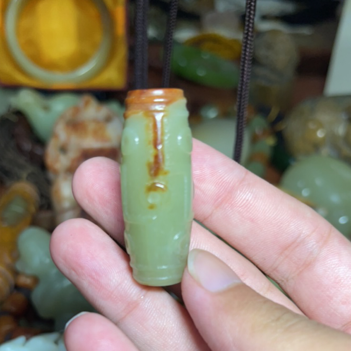 河磨玉和田玉九眼天珠