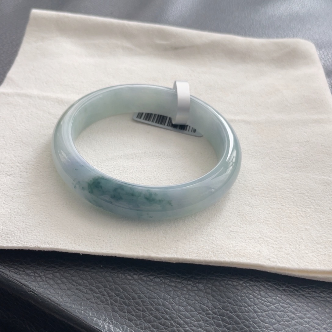 翡翠未镶嵌手镯纹54正圈