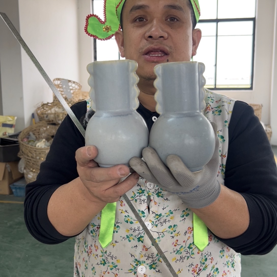 摆件58 号高中低温陶瓷工艺瓶（部分微瑕）