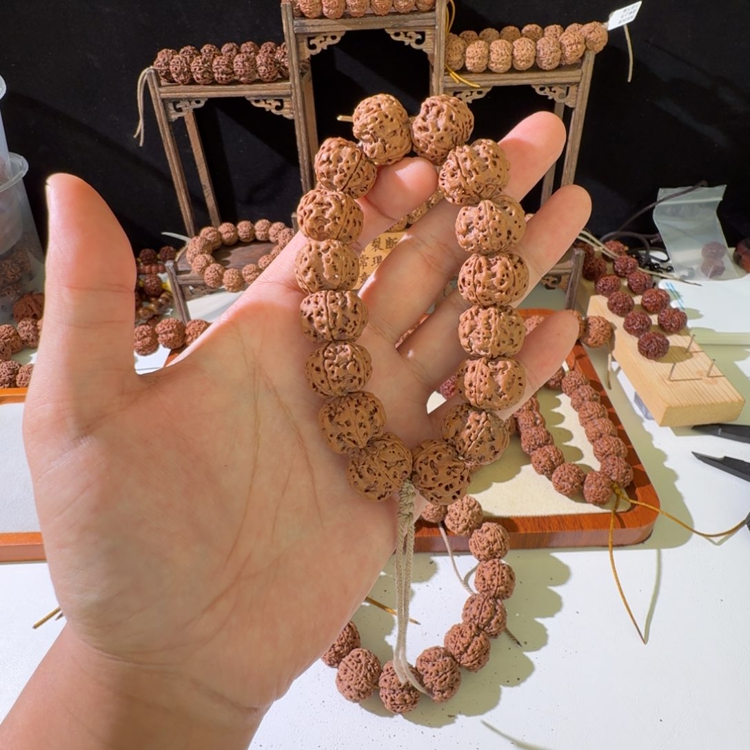 一***篮手串金刚菩提19尺寸梁梅花超头