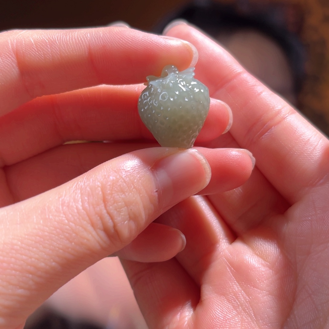 吊坠(不含链)未镶嵌和田玉青海料草莓66