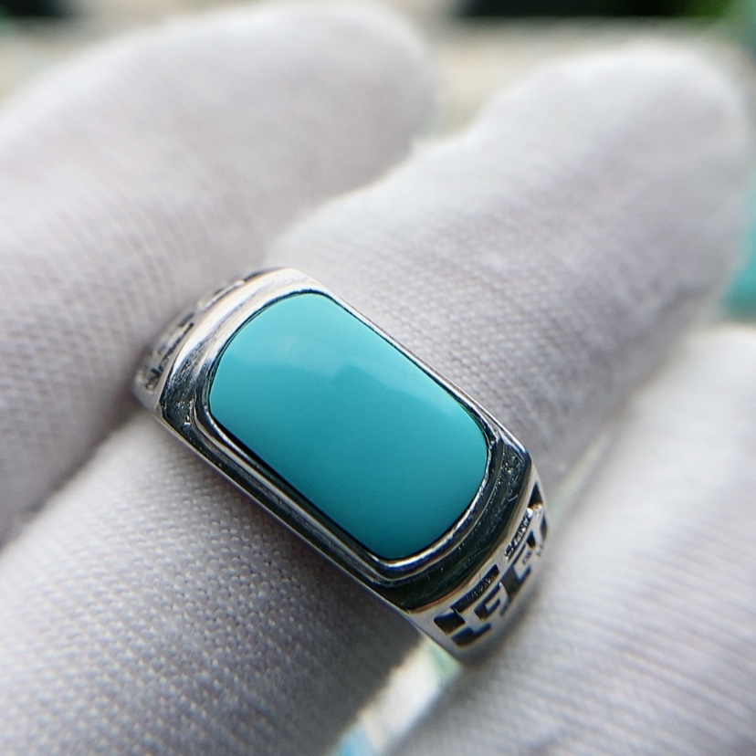 【闪购商品】银S925镶嵌绿松石珠宝奇石