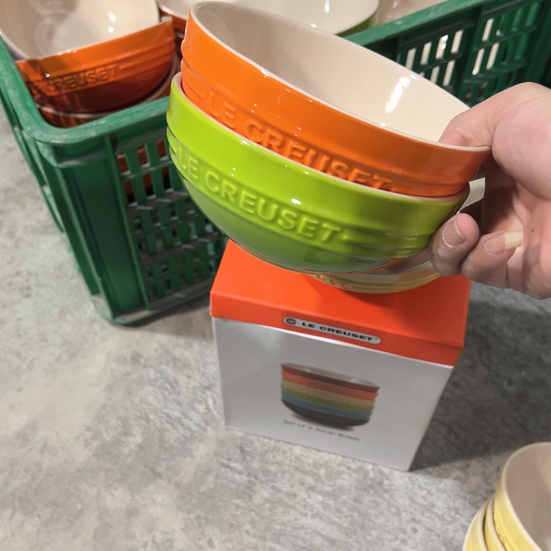 陶瓷 6英寸面碗 绿色 橙色 