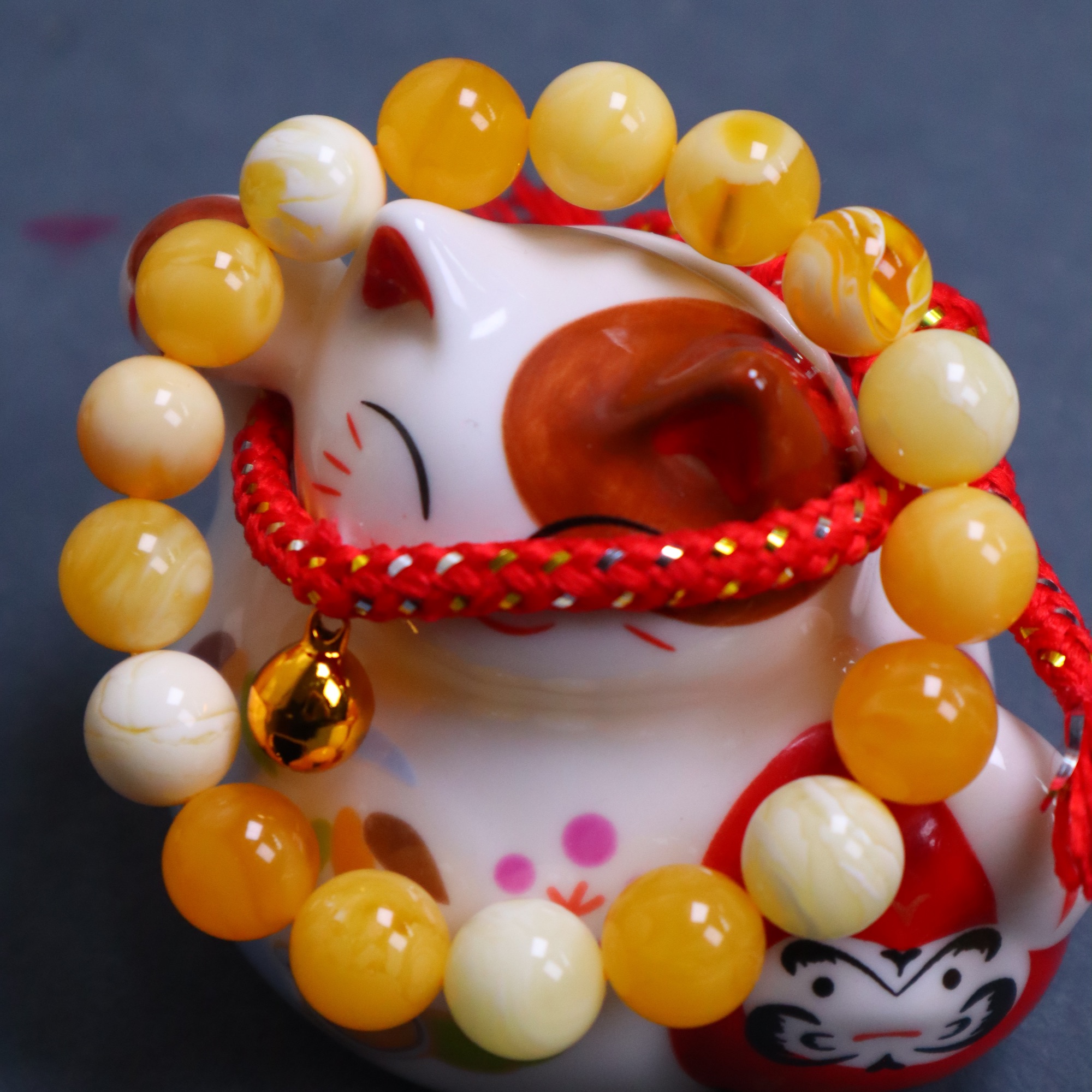 蜜蜡多宝12mm手串单圈