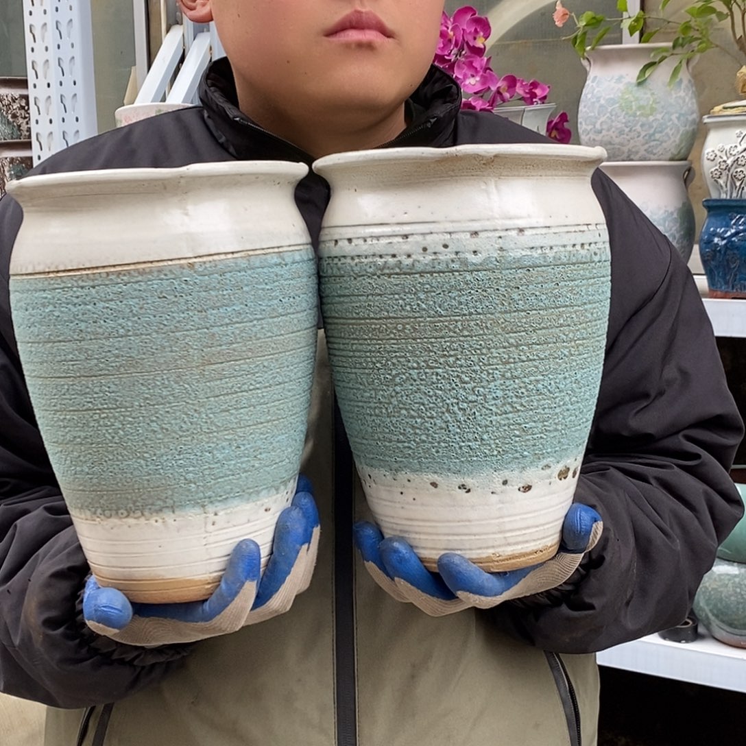 紫砂花盆口17高25福利俩个