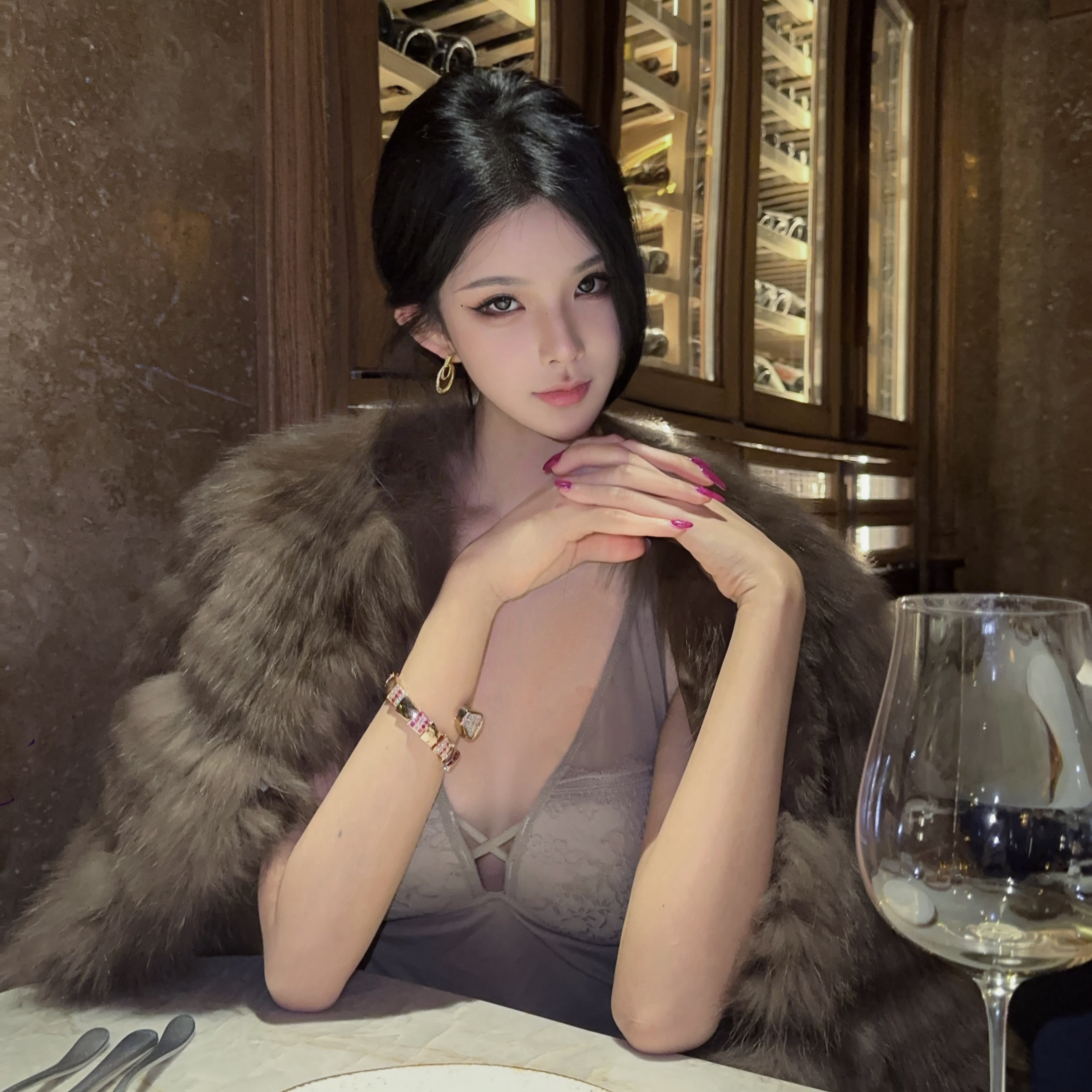 夏媛原创 媚感小狐狸 狐狸毛皮草外套