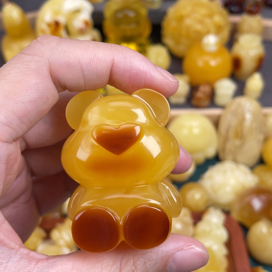 琥珀裸石未镶嵌蜜蜡