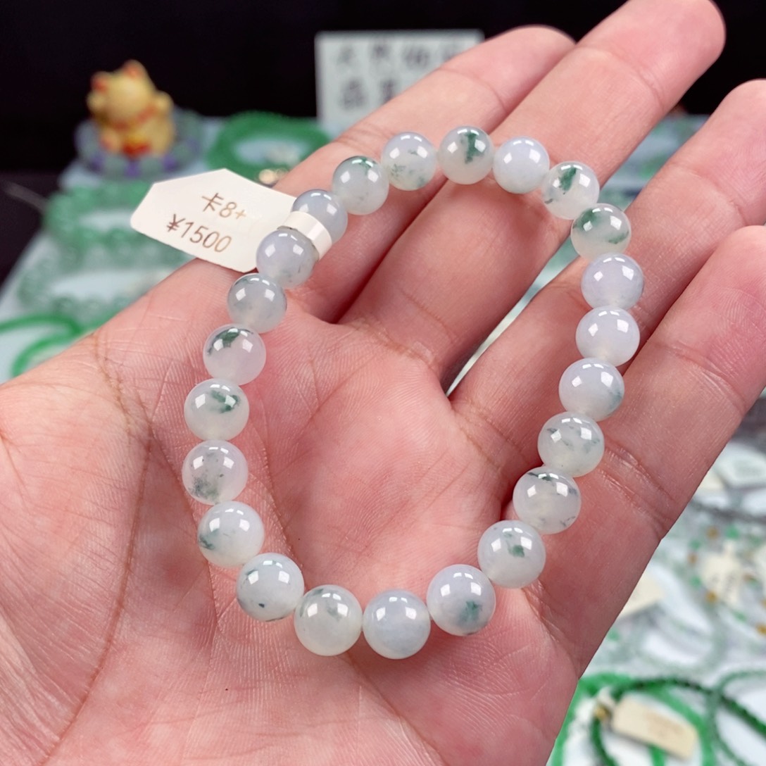 未镶嵌手链翡翠卡8,3
