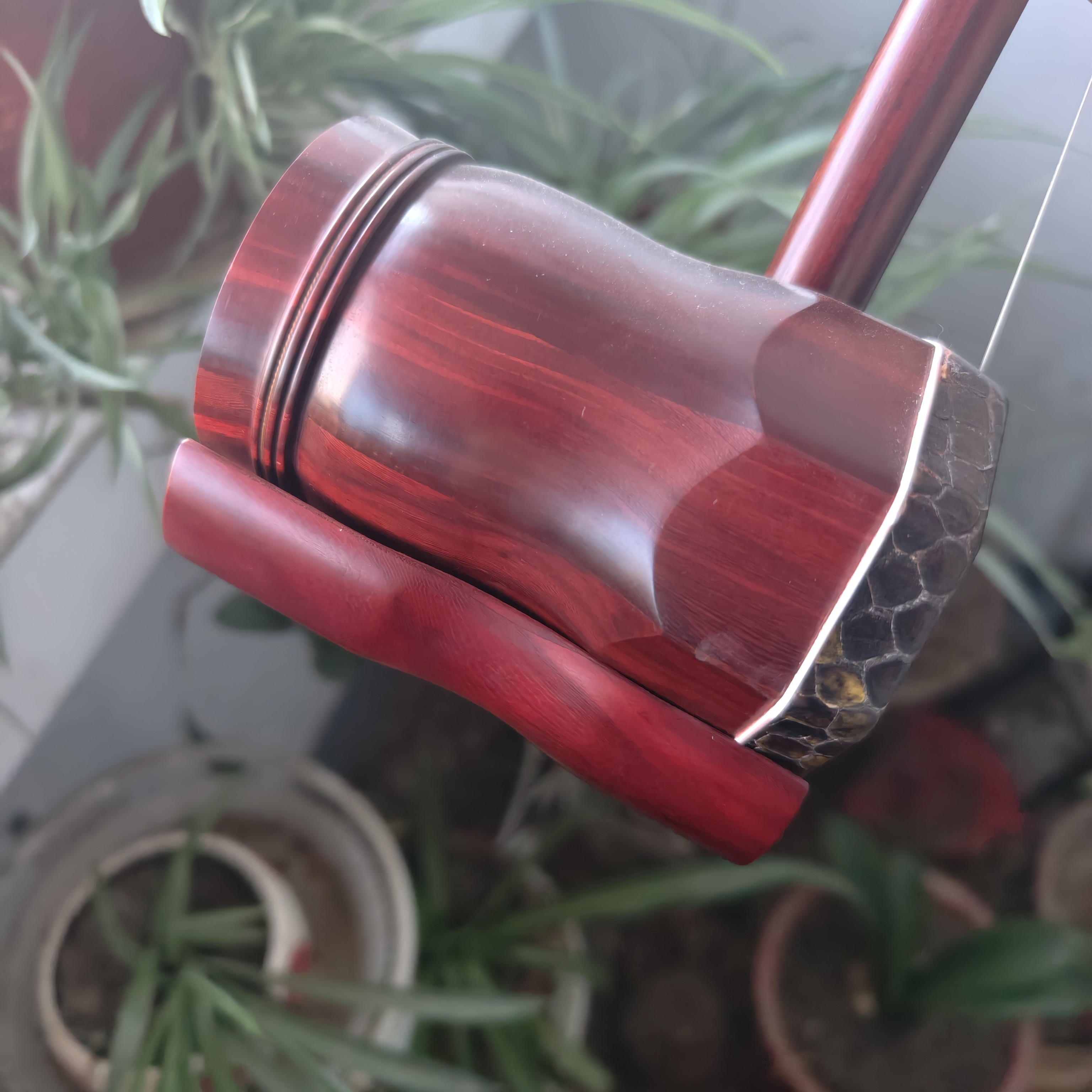 紫檀扁八角二胡二泉两用琴