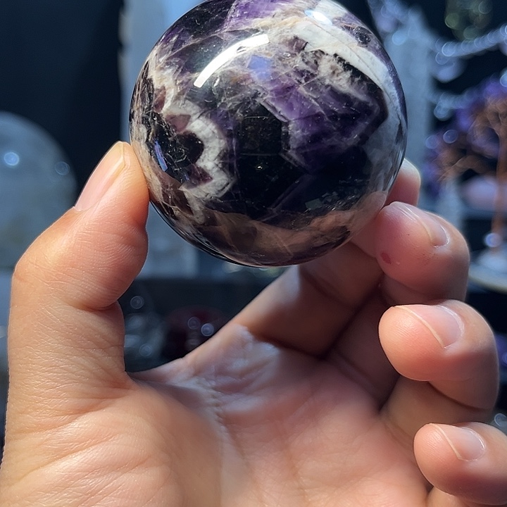 未镶嵌颈饰紫晶梦幻紫行小球