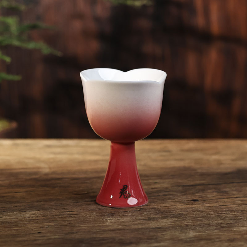 【厚爱公主专享】1玫瑰红-黄丽君-高足花苞杯（V2513）