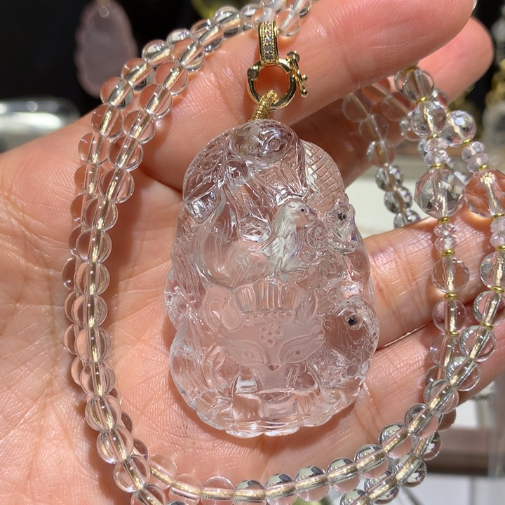 水晶颈饰未镶嵌天然