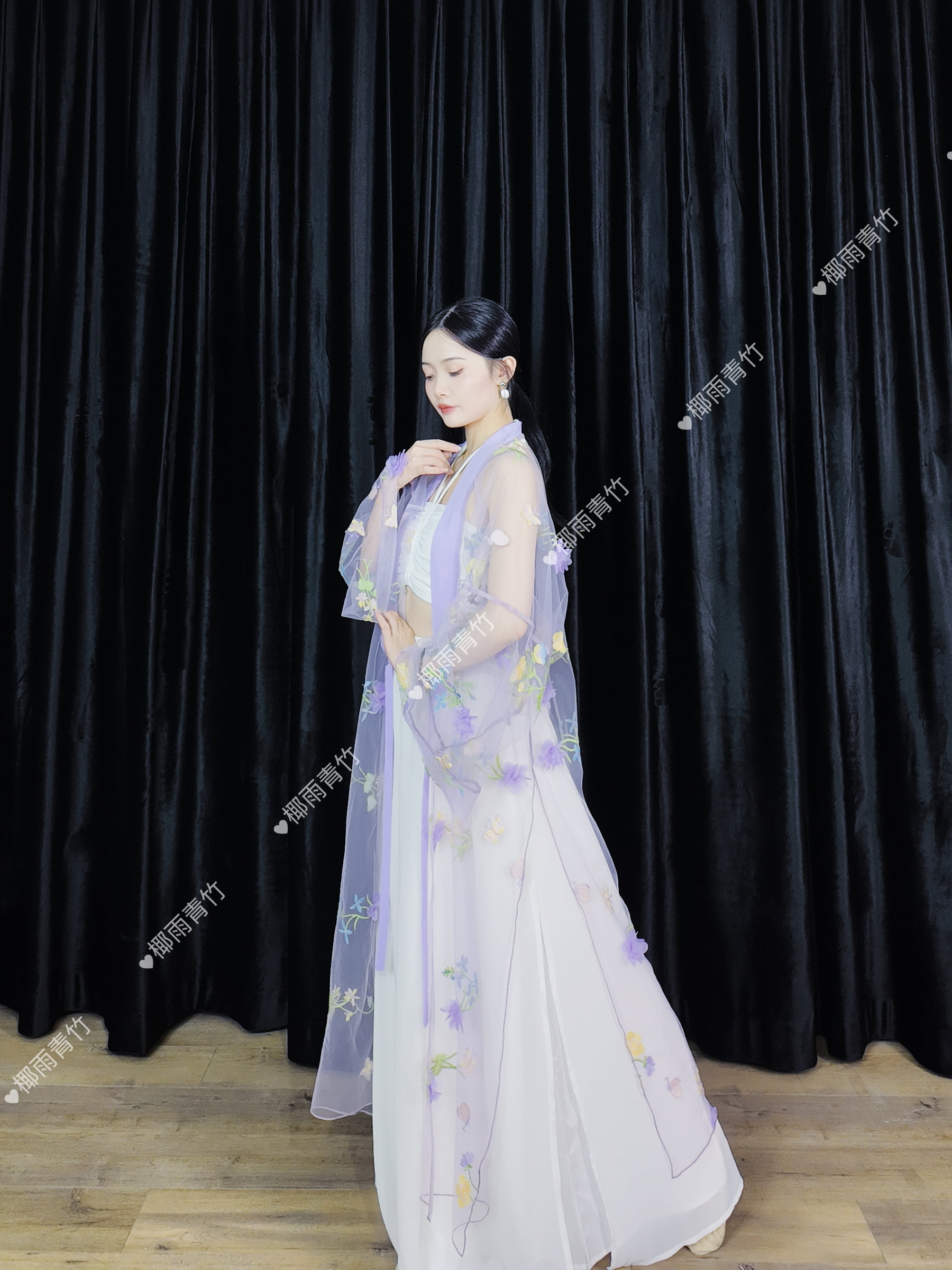 「椰花1.0复刻」紫绮 国风爵士舞蹈服椰楼国风穿搭椰雨青竹