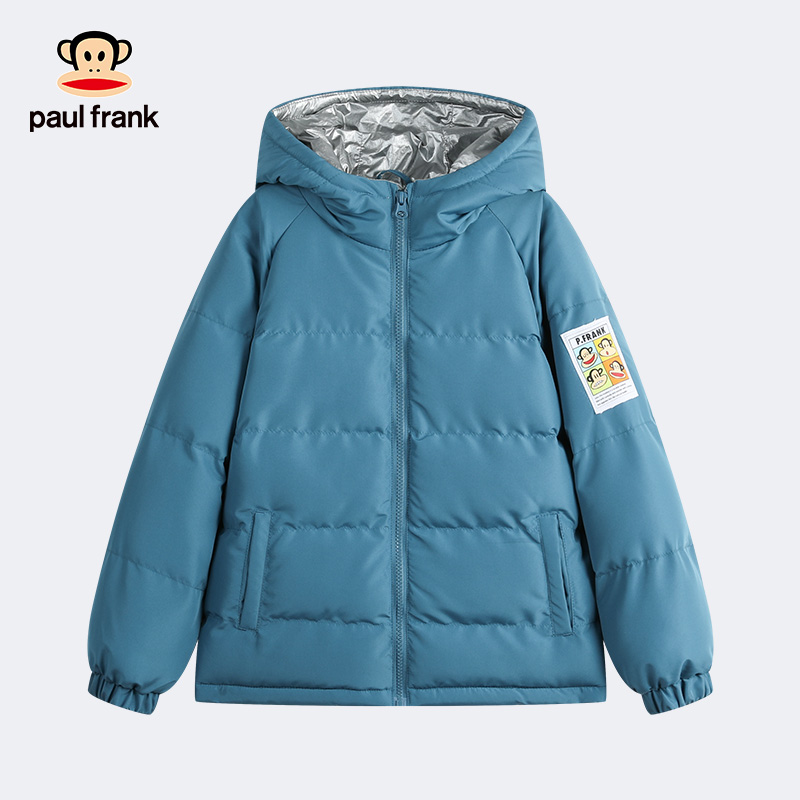 大嘴猴童装儿童2024新款冬季加厚短款中大童连帽棉服3505335005F