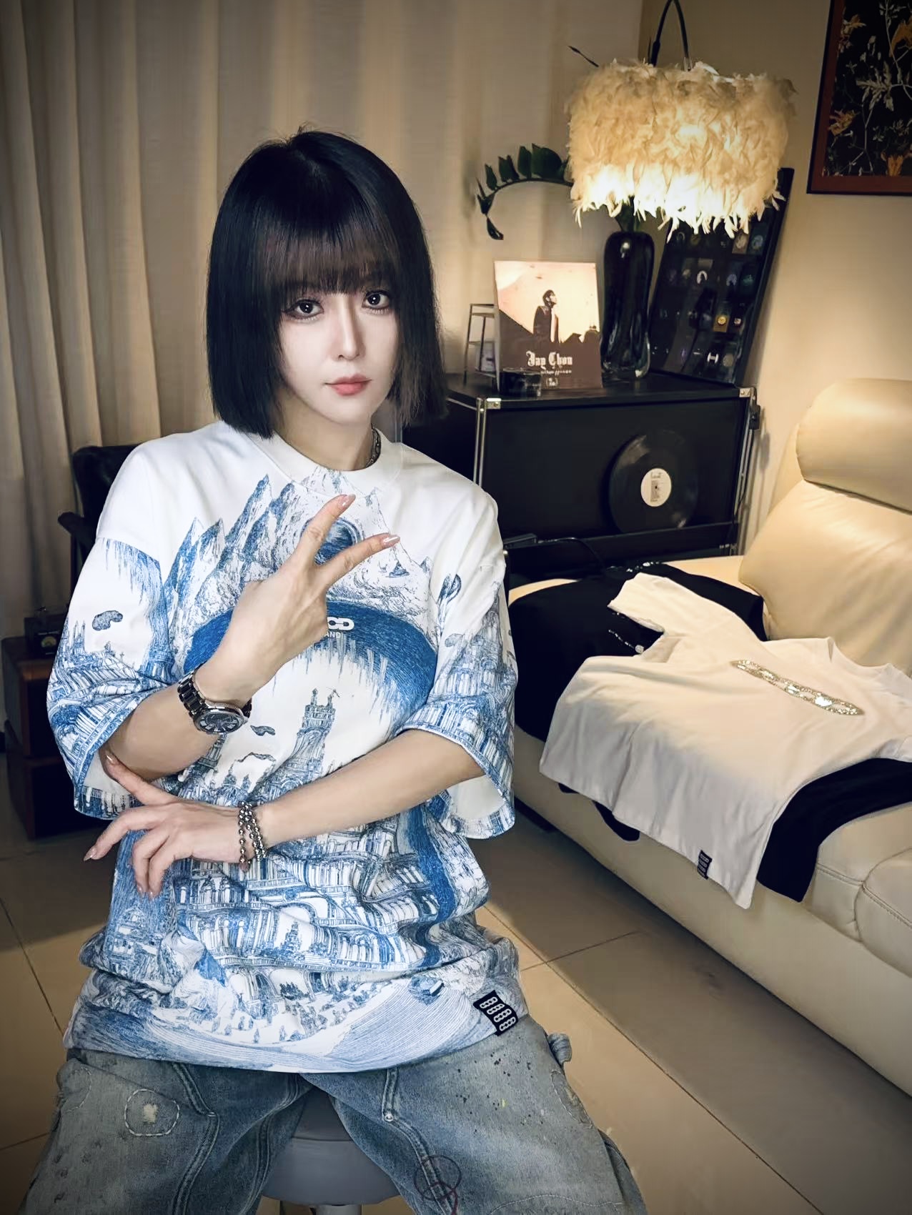 老金专属【深海城堡短袖】宽松克小领口时尚百搭情侣同款纯棉短袖