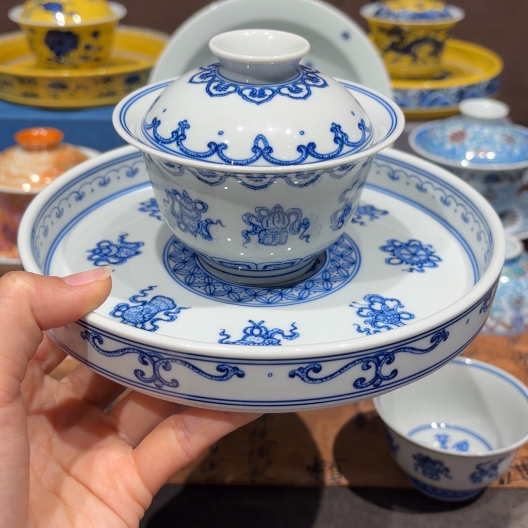 瓷片手工手绘陶瓷茶具