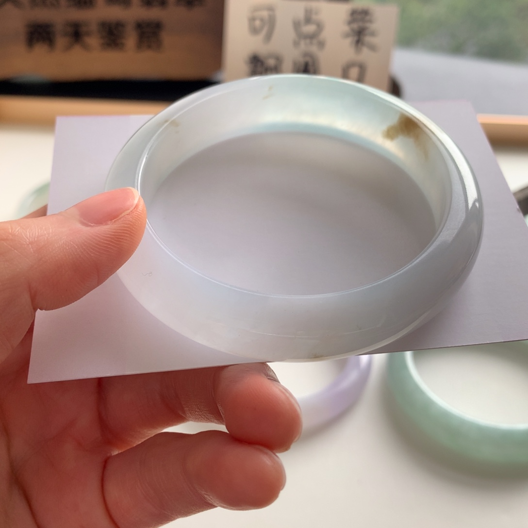 翡翠未镶嵌手镯57正圈