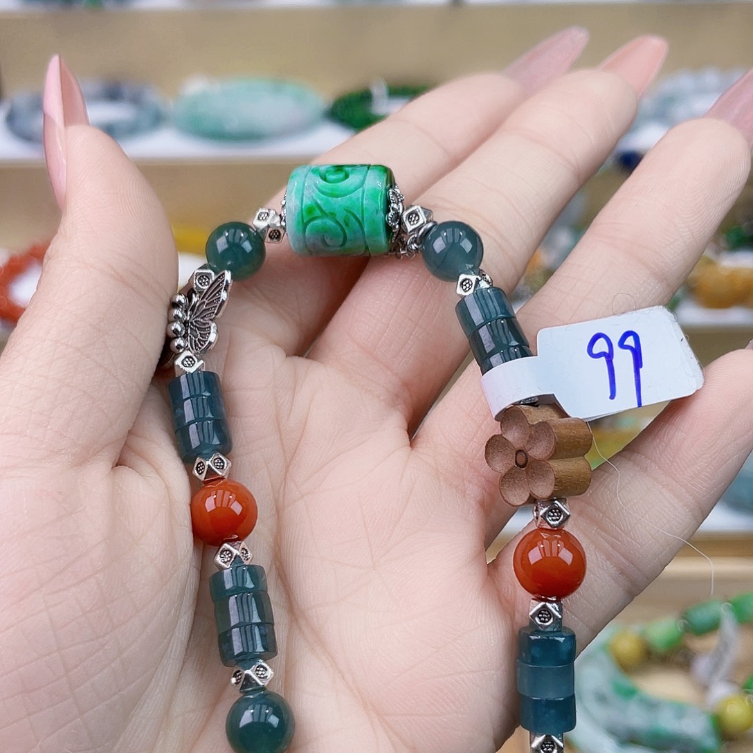 翡翠未镶嵌手链手链