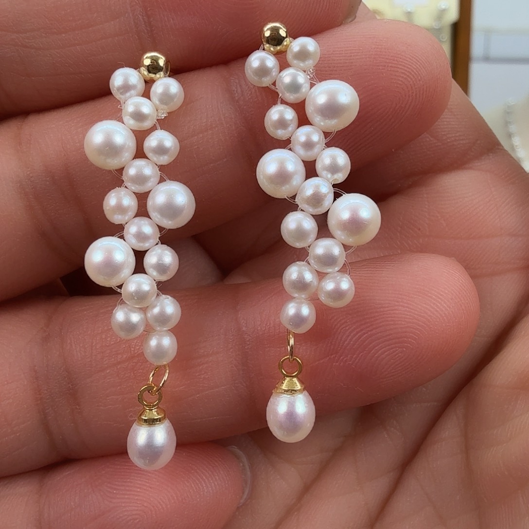 淡水珍珠耳饰未镶嵌