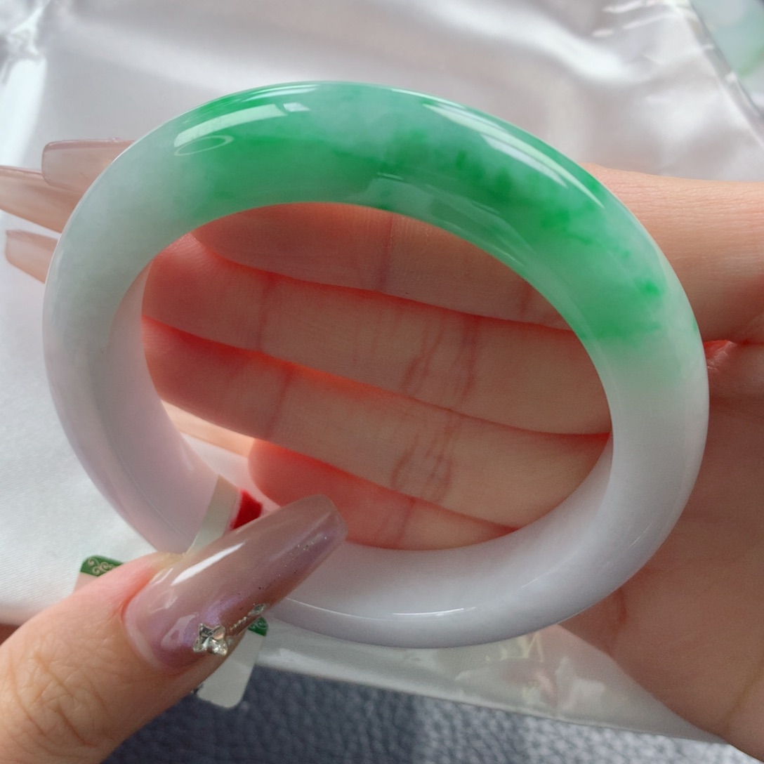 未镶嵌手镯翡翠缅甸天然翡翠A货55.5