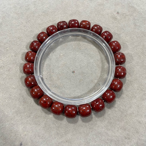 Y701 朱供星月菩提 卡0.9老型珠单圈手串
