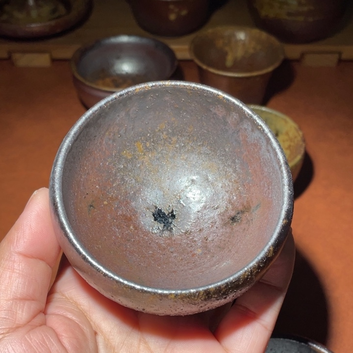 齐***天茶盏柴烧自然落灰烧微瑕