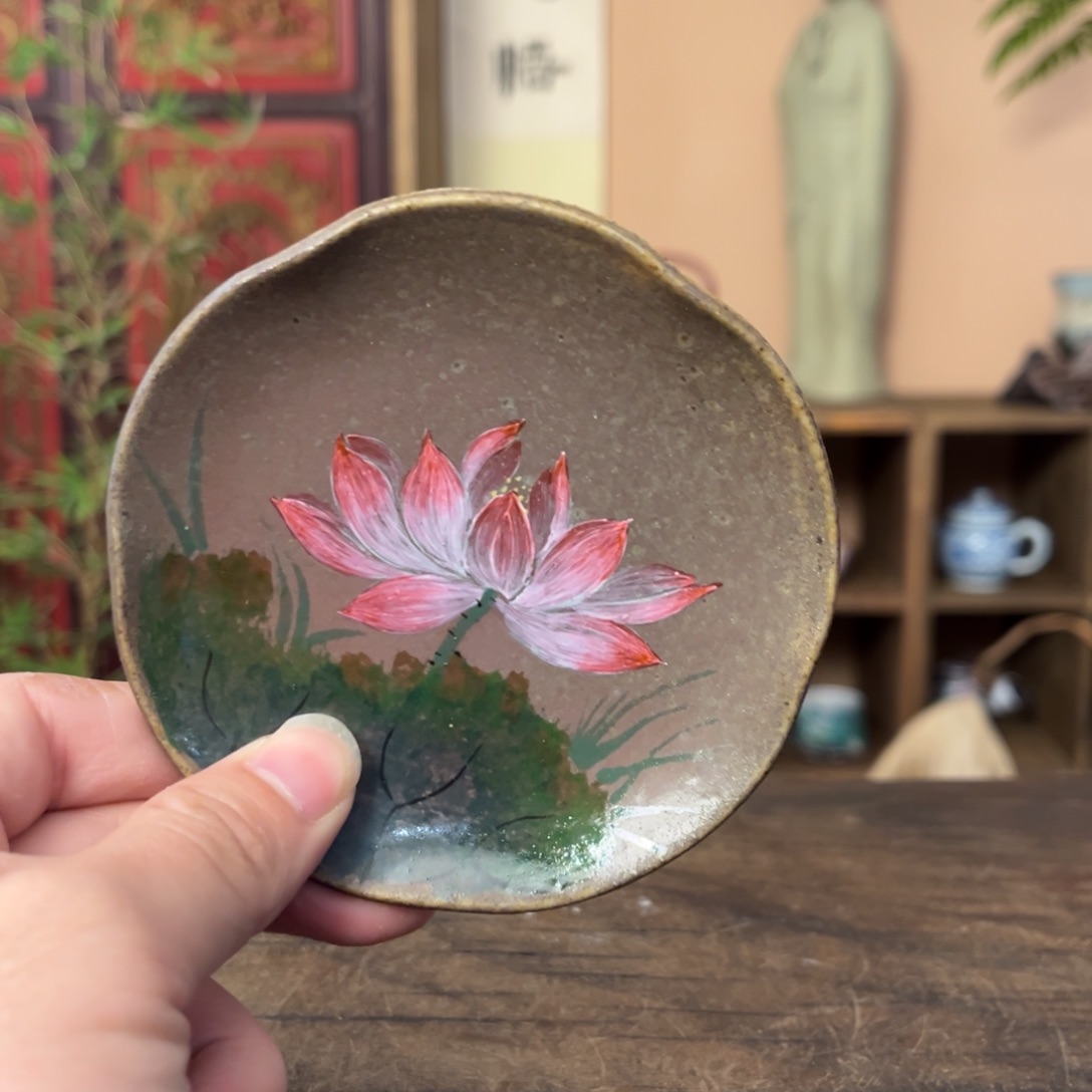 杯柴烧手工手绘陶瓷