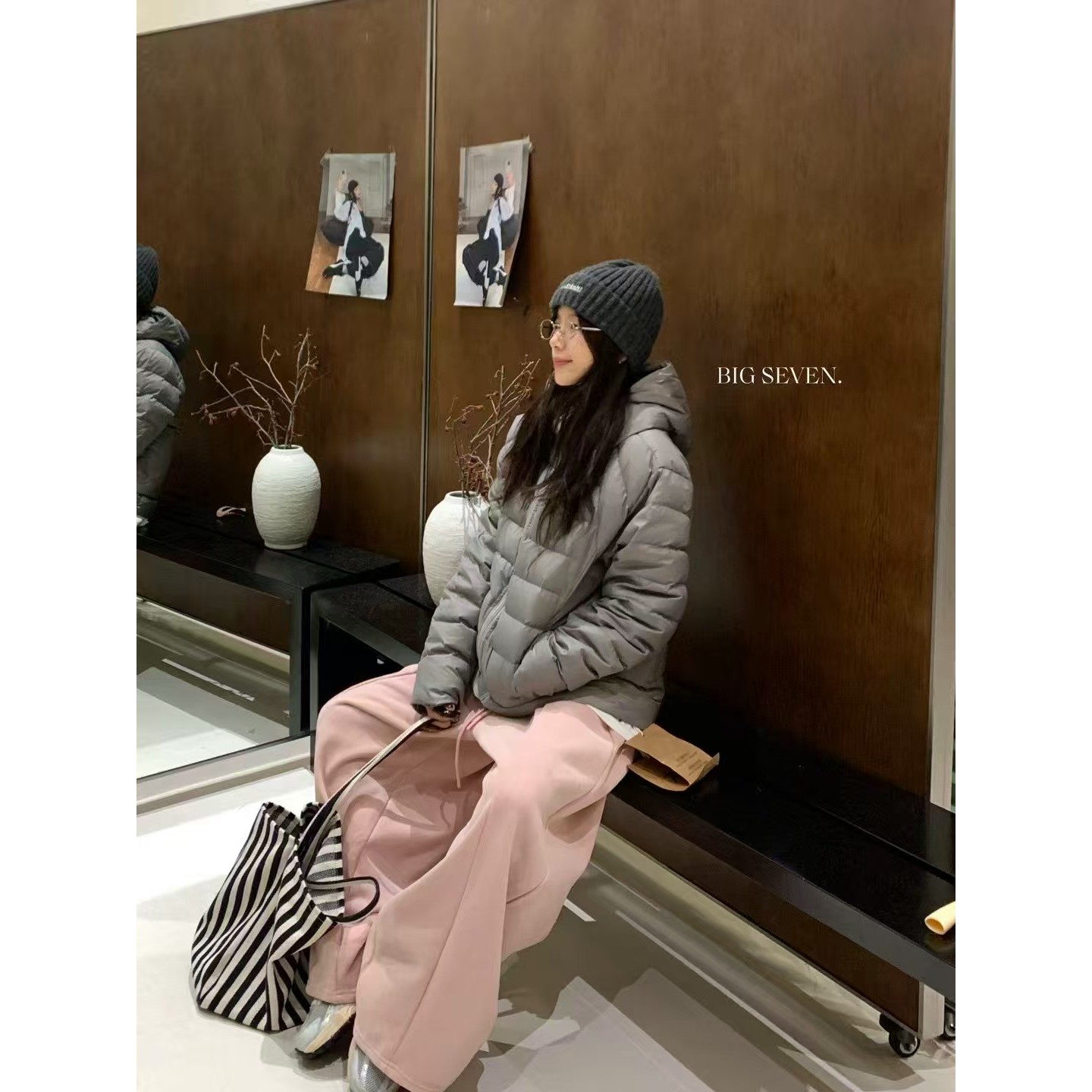 D7#32653#排骨连帽羽绒服 XX