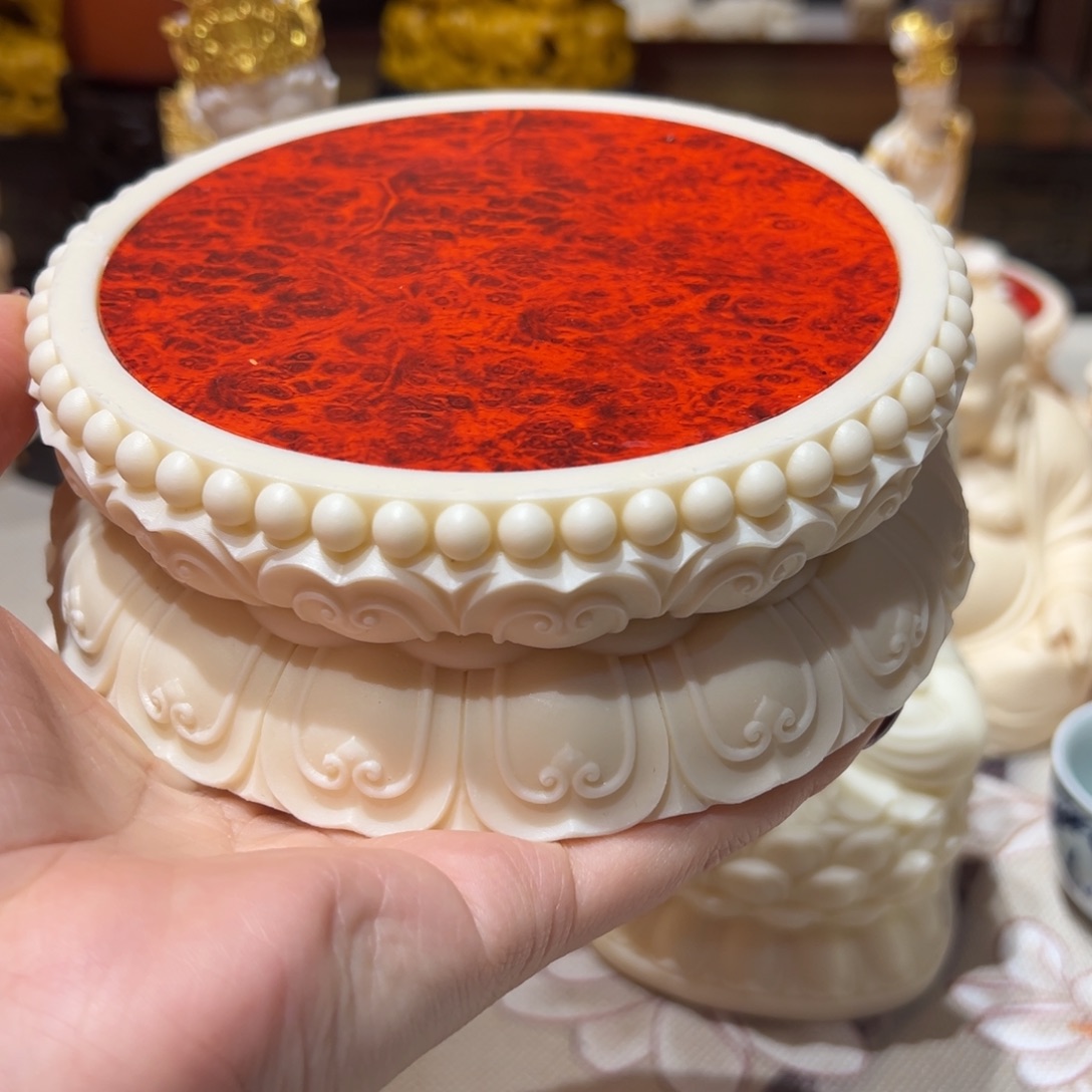 陶大号莲花底座15公分