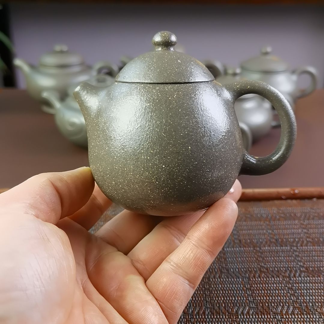 紫砂茶壶梨皮天青龙蛋200CC国工