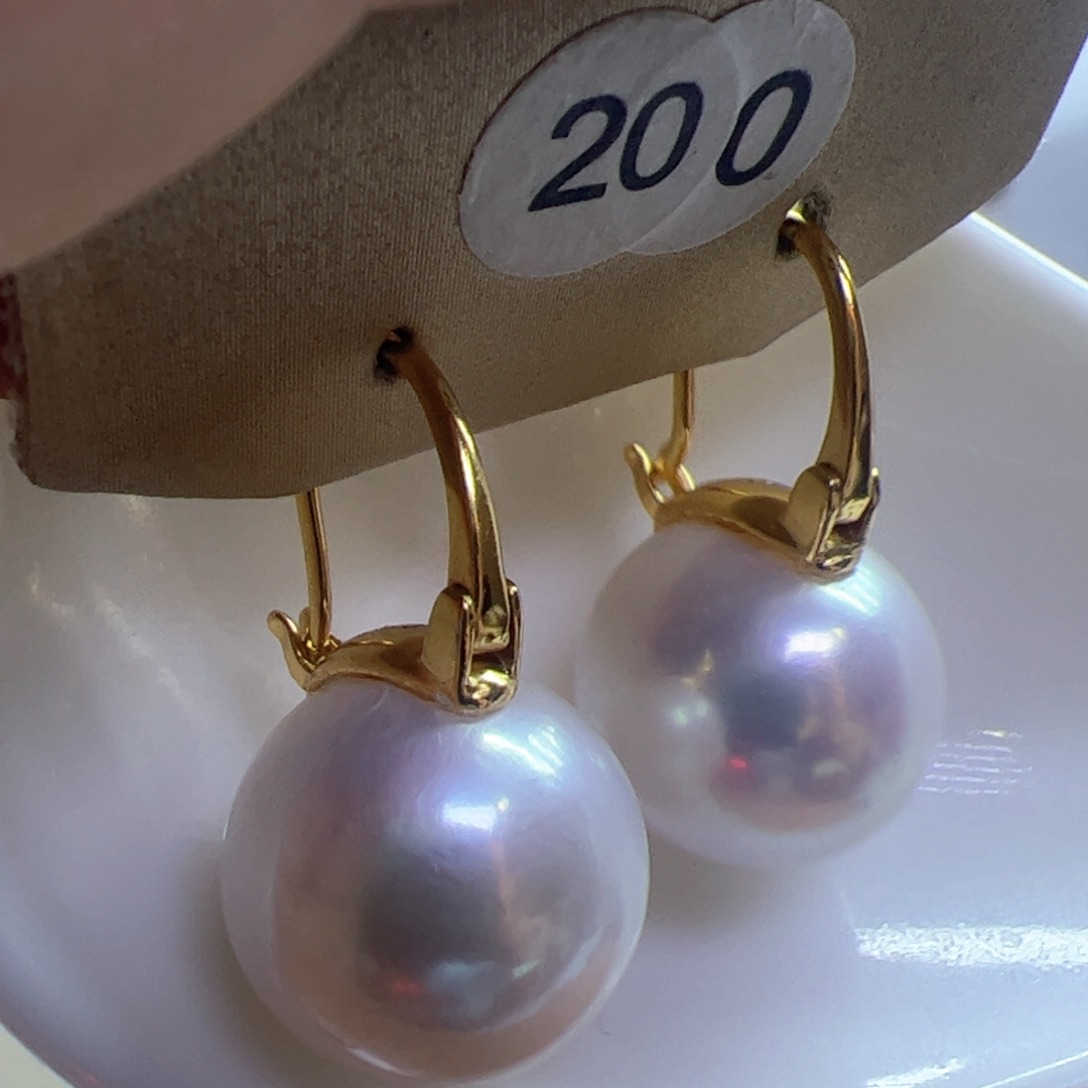 淡水珍珠耳饰银S925镶嵌