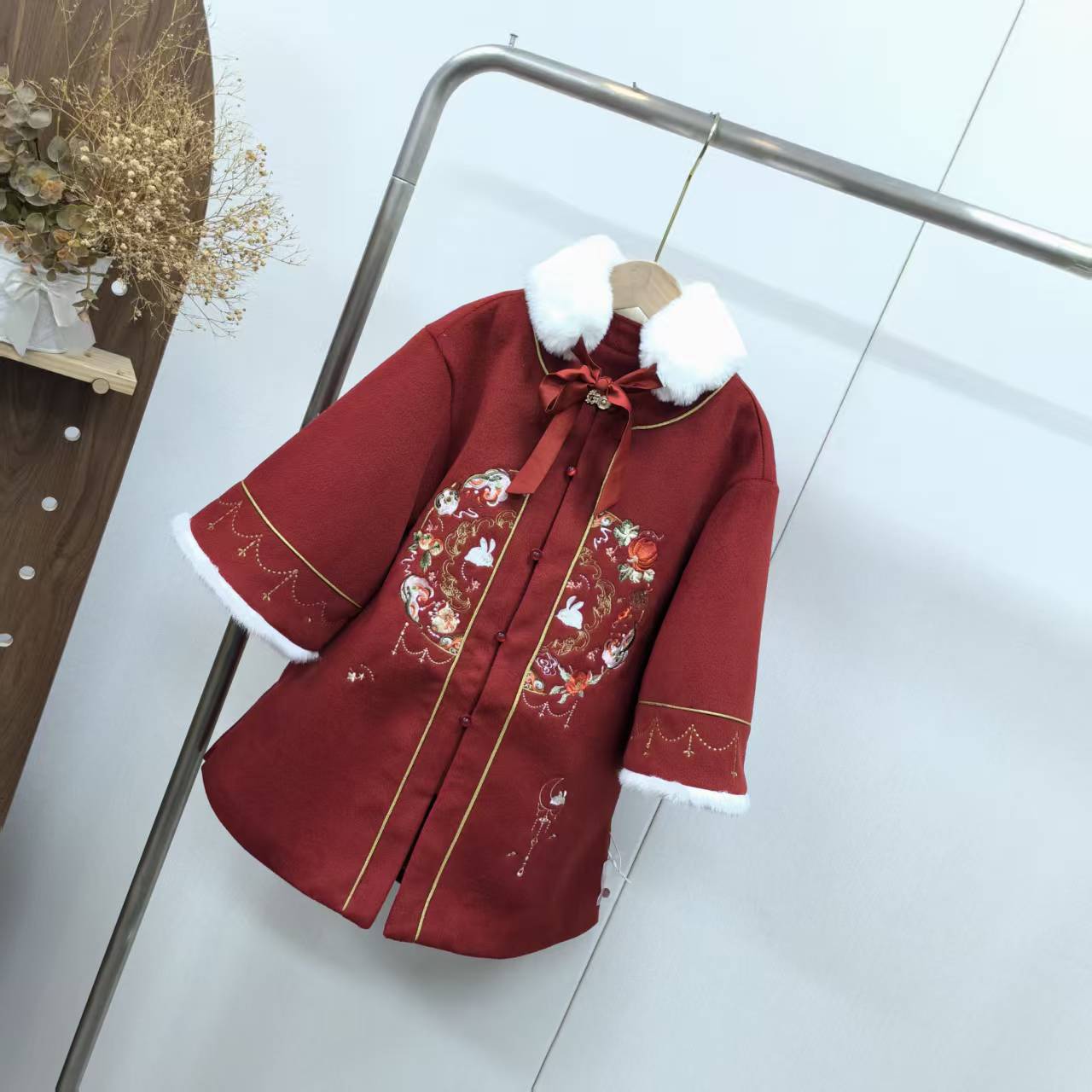 【2660】红色呢外套B0-5