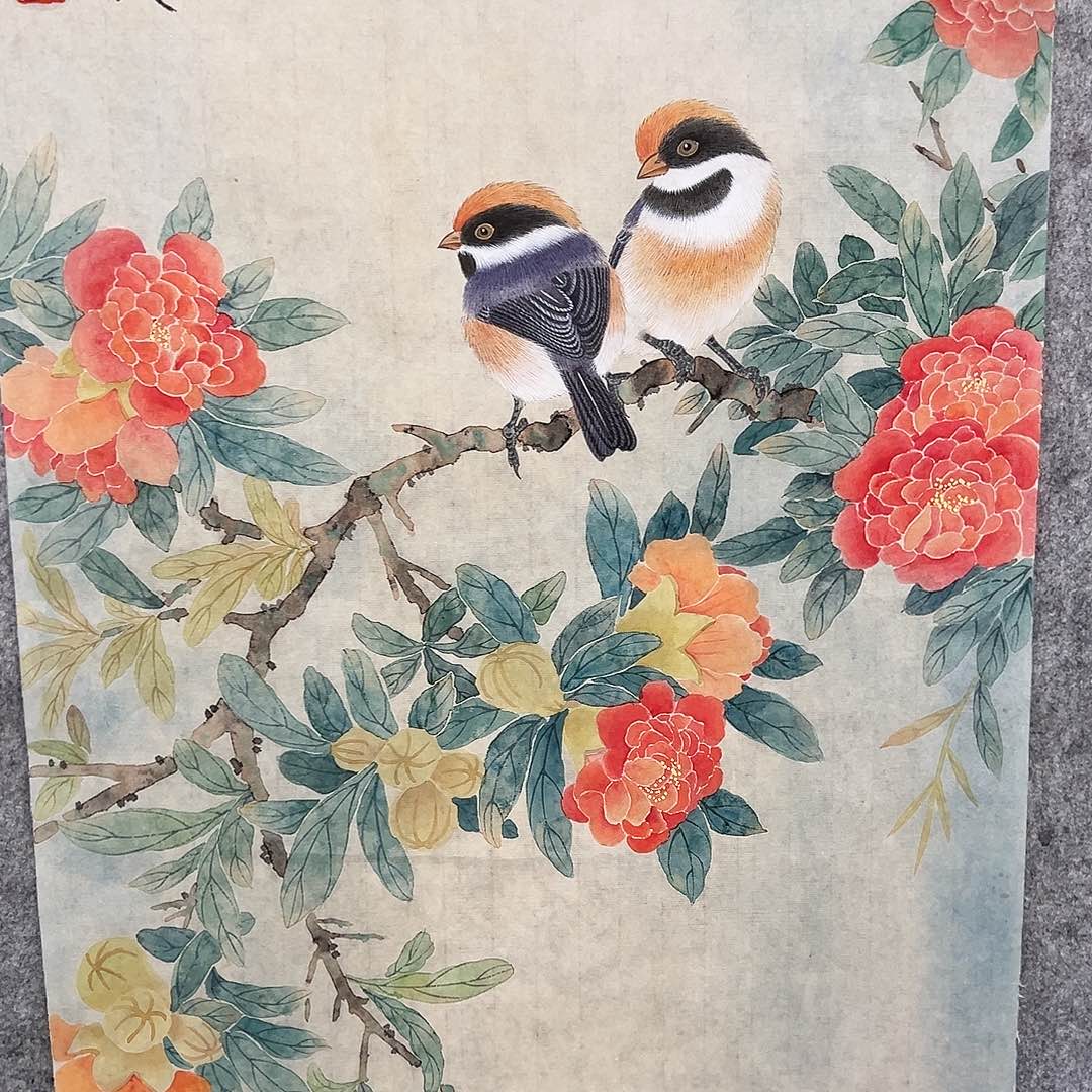 绘画财****生左进伟工笔作品