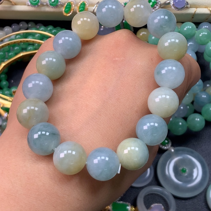 翡翠未镶嵌手链卡13