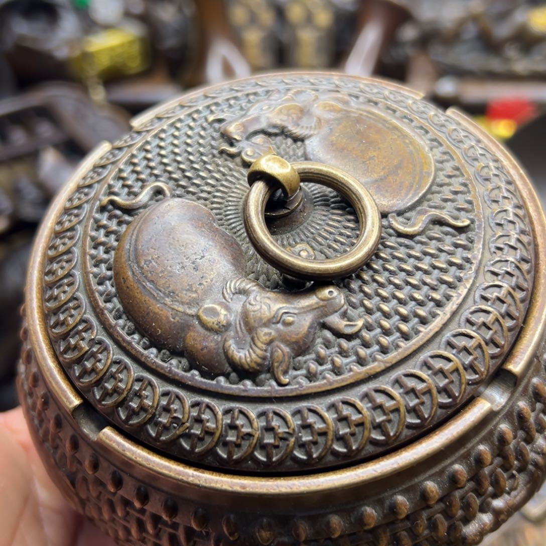 铜摆件欢迎欢迎你