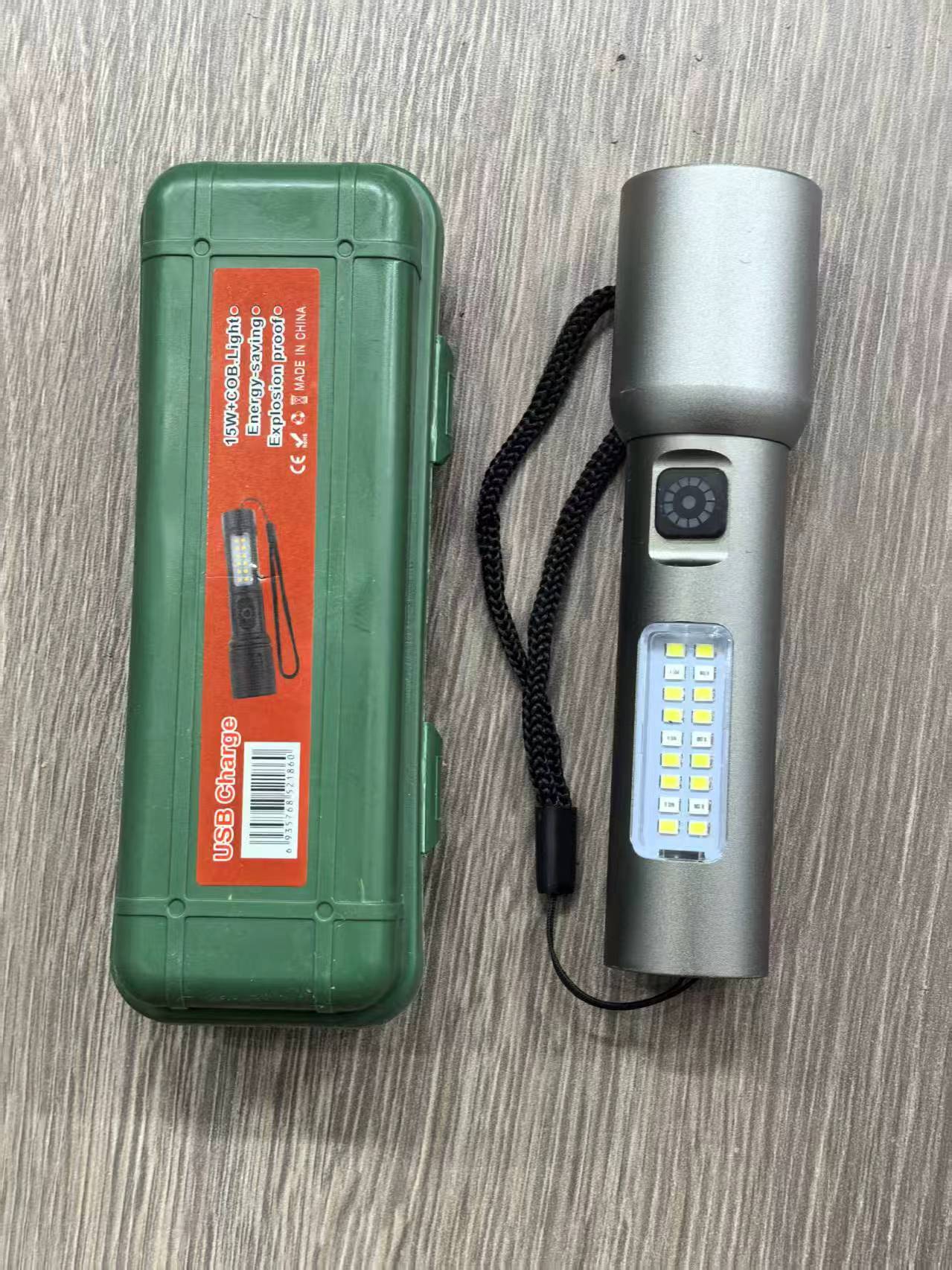 强光铝合金手电筒多功能便携充电超亮长续航家用