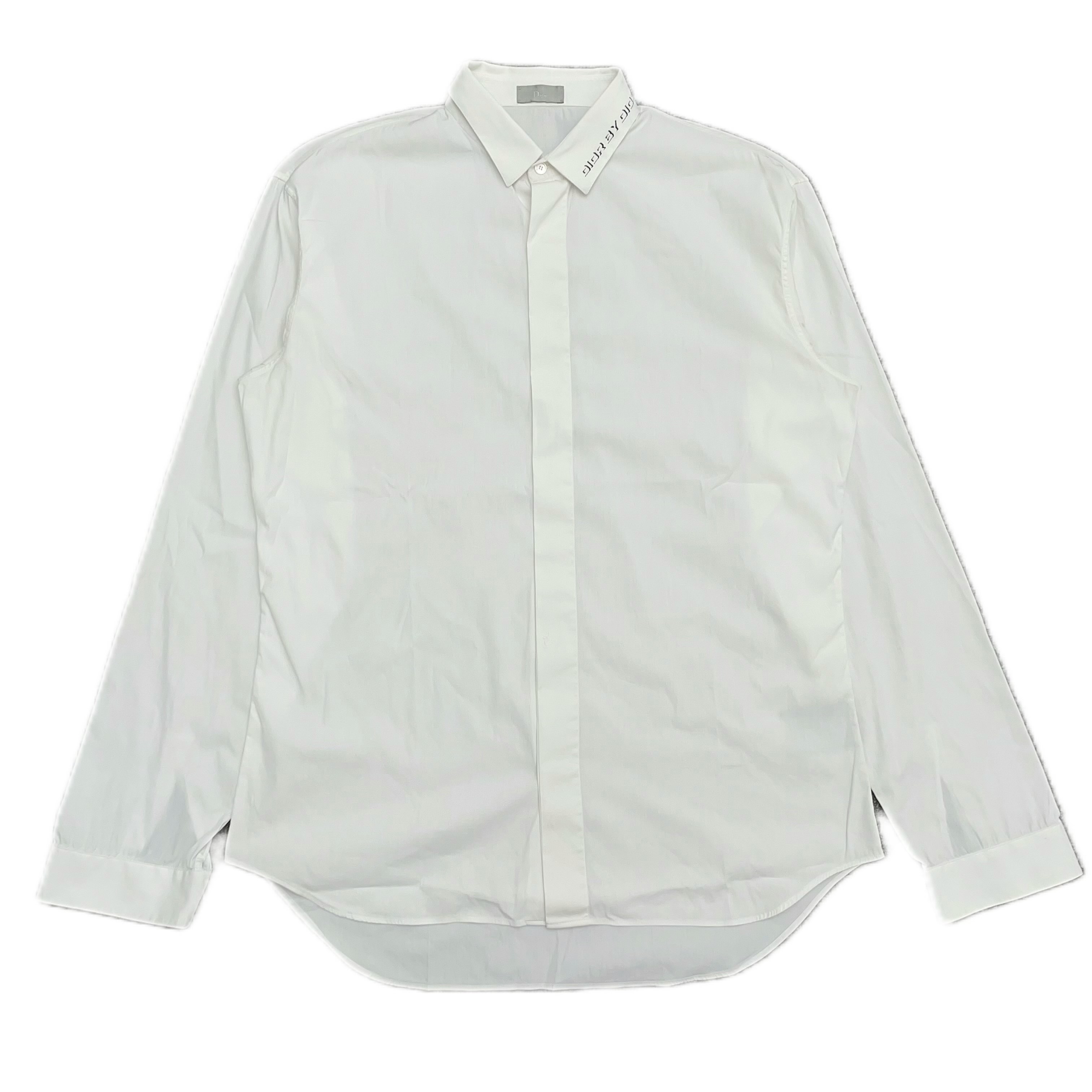 99新 DIOR/迪奥 99新39码 A1212 Dior迪奥领口logo标白色衬衫