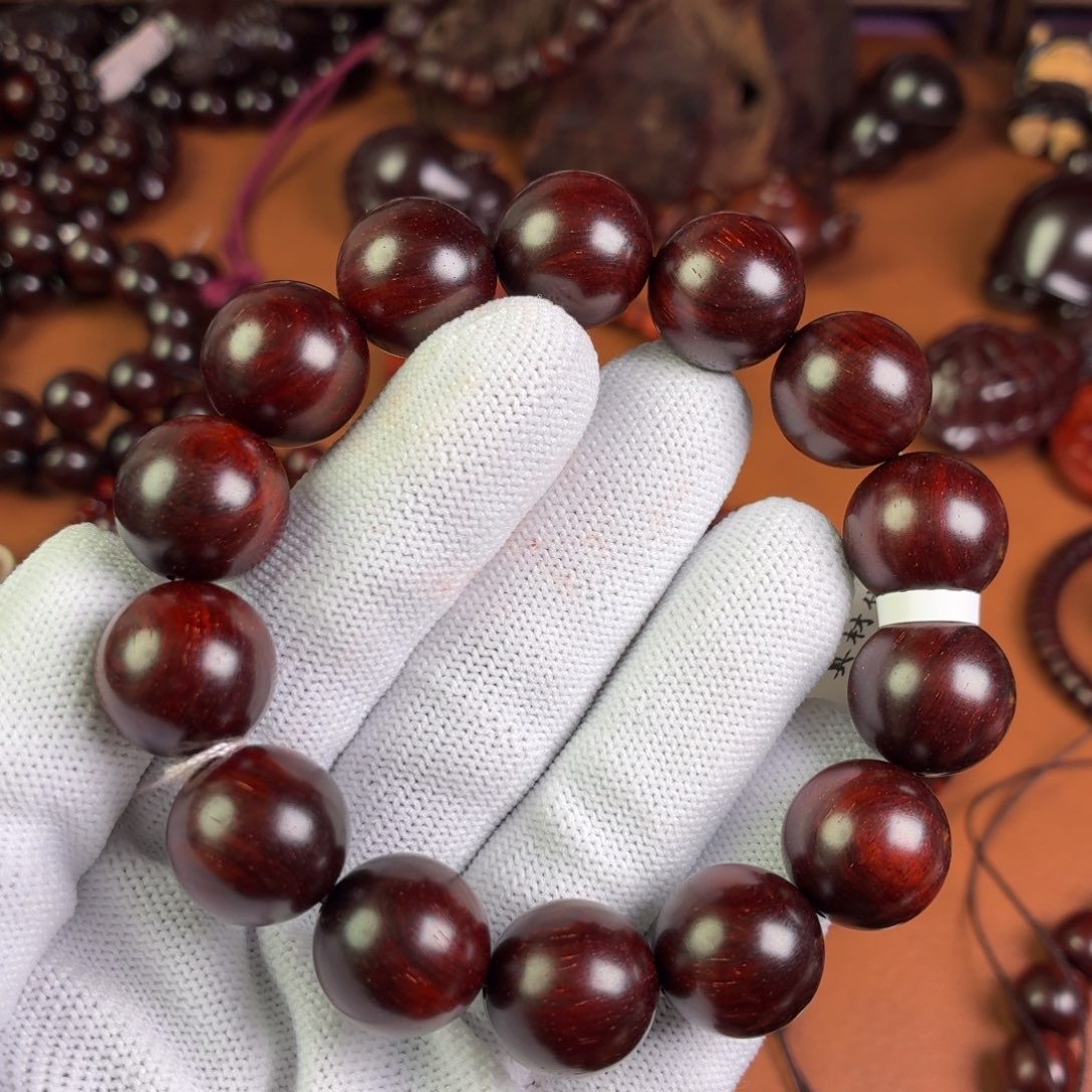 迎***进小叶紫檀手串/手链无胶无蜡16泥料