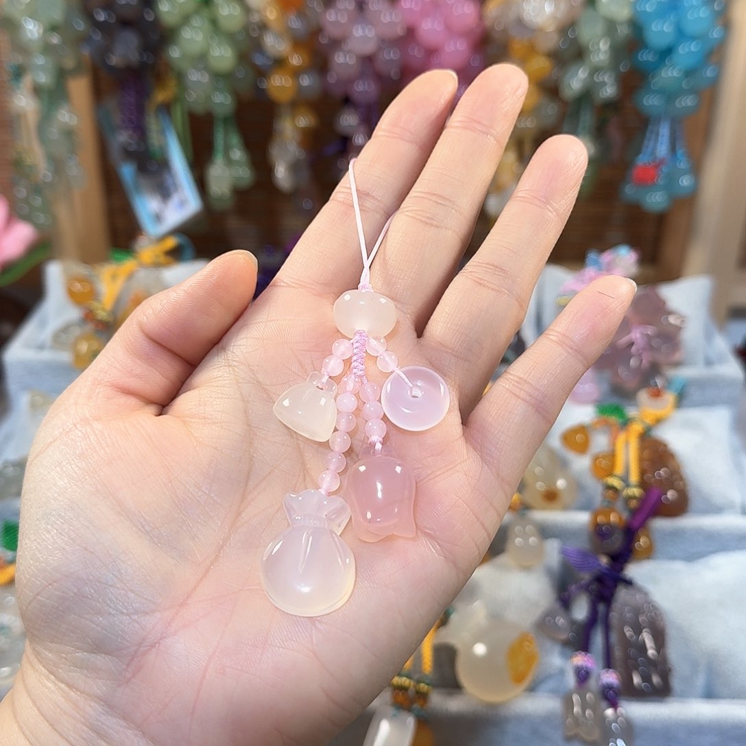 玛瑙/玉髓手机挂件未镶嵌