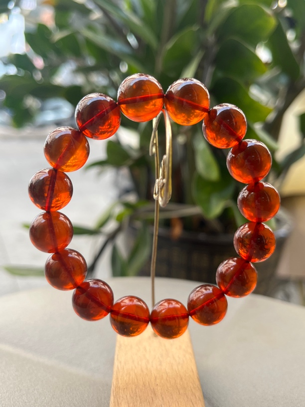 天然琥珀缅甸血珀手串13+mm